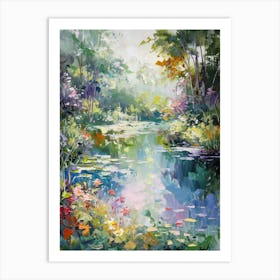  Floral Garden Enchanted Pond 9 Art Print