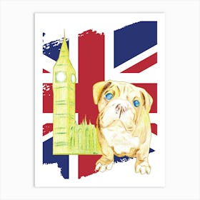 London Big Ben drawn by Paoling Rees Art Print