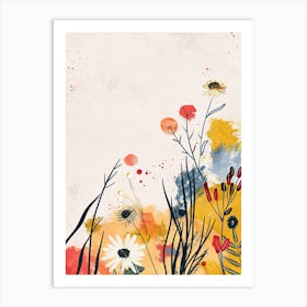 Radiance In Jetstream Echoes Mid Century Style Art Print