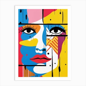 Sad Face Illustration 3 Art Print