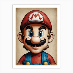 Mario Bros 1 Art Print