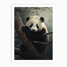 Panda Art In Tonalism Style 1 Art Print