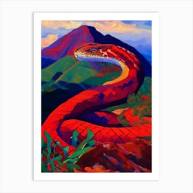 Dominican Red Mountain Boa Painting Art Print