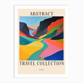 Abstract Travel Collection Poster Iceland 2 Art Print