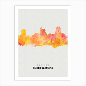 Raleigh North Carolina City watercolor Art Print