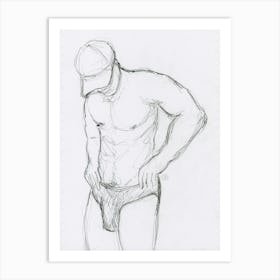 Man In Speedos Art Print