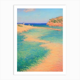 Voutoumi Beach Antipaxos Greece Monet Style Art Print