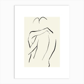 Couple Hugging Art Print