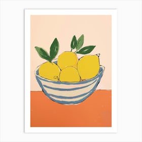 Lemons In A Bowl 1 Art Print