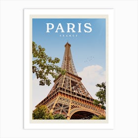 Paris France Effiel Tower Travel Poster Art Print