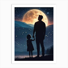 Moonlight-Happy Father’s Day Art Print