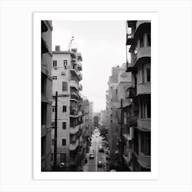 Beirut, Lebanon, Mediterranean Black And White Photography Analogue 5 Art Print