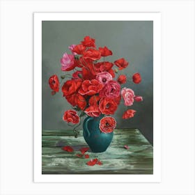 Stillleben Mit Klatschmohn Art Print