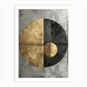 Abstract Black And Gold Art Print