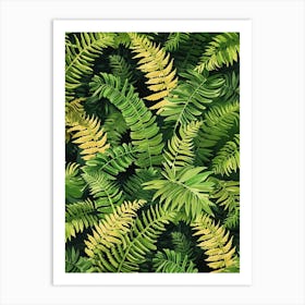 Pattern Poster Sensitive Fern 1 Art Print