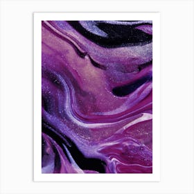 Abstract Purple Swirls Art Print