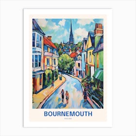 Bournemouth England 5 Uk Travel Poster Art Print