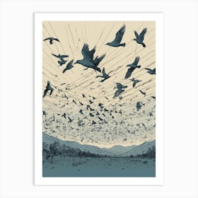 Birds In Flight Art Print