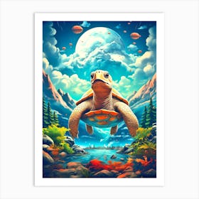 Turtle In The Sky Art Print