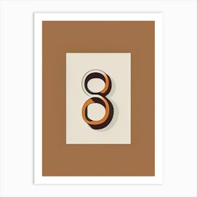 9, Number, Education Retro Minimal Art Print
