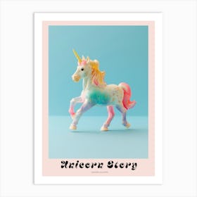 Toy Pastel Unicorn Galloping 3 Poster Art Print