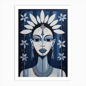 Blue Woman 5 Art Print