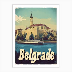 Aihrgdesign A Vintage Travel Poster Of Belgrade 2 Art Print