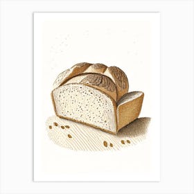 Sprouted Grain Bread Bakery Product Quentin Blake Illustration 3 Art Print