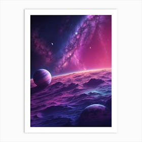 Space Landscape Wallpaper Print Art Print