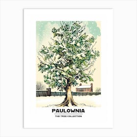 Paulownia Tree Storybook Illustration 2 Poster Art Print