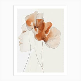 Flowers In A Woman'S Hair Art Print