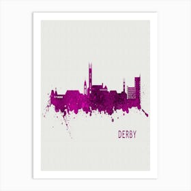 Derby England City Purple Art Print