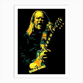 Warren Haynes Music Legend In Pop Art Illustration Art Print