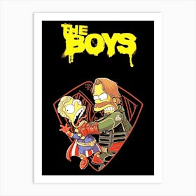 the boys simpsons Art Print