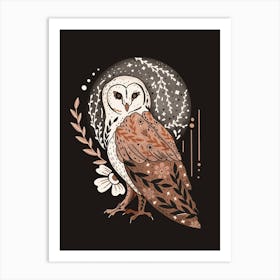 Night Owl Moon Art Print