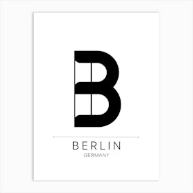 Berlin City Typography Wall Art Print