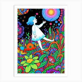 Psychedelic Girl 3 Art Print