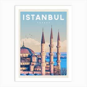 Istanbul Turkey Travel Poster Art Print