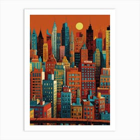 New York City Skyline 5 Art Print