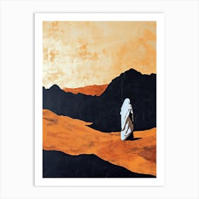 Jesus In The Desert Art Print