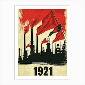 Aihrgdesign A Vintage Political Poster Marking The Formation 8 Art Print