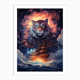 Tiger Ship Art Print