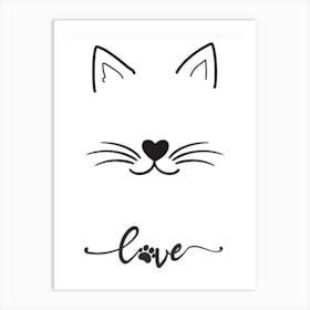 Love Cat Art Print