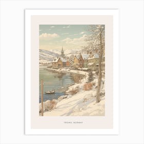 Vintage Winter Poster Troms Norway 3 Art Print
