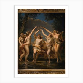 Les Nymphes De Parthénope Painting, By Charles Meynier, Exposed In Louvre Museum Art Print