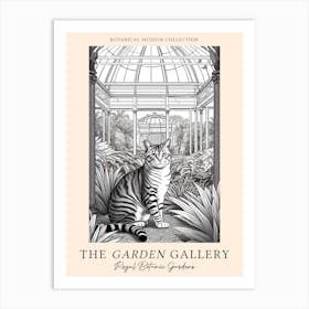 The Garden Gallery, Royal Botanic Gardens Melbourne Australia, Cats Line Art 4  Art Print