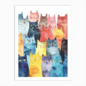 Group Of Cats 1 Art Print