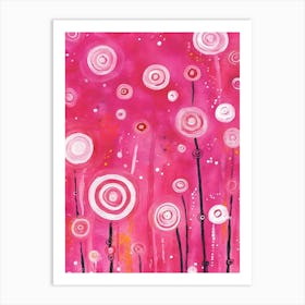 Pink Dandelions Art Print