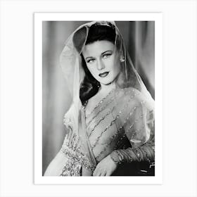 Actress Ginger Rogers Vintage Art Print