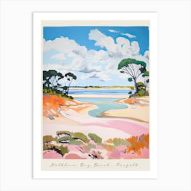 Poster Of Holkham Bay Beach, Norfolk, Matisse And Rousseau Style 1 Art Print
